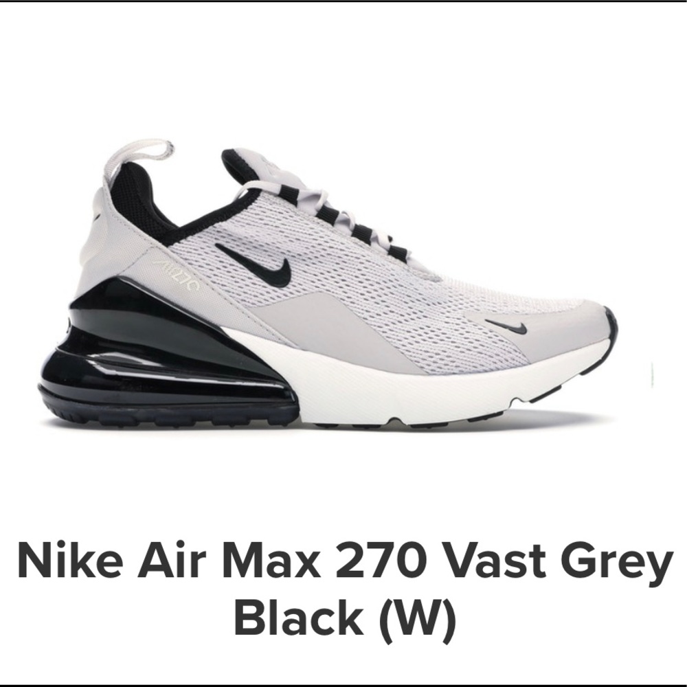 ✨ SOLD OUT ✨Nike Air Max 270 Vast Grey Black 6.5